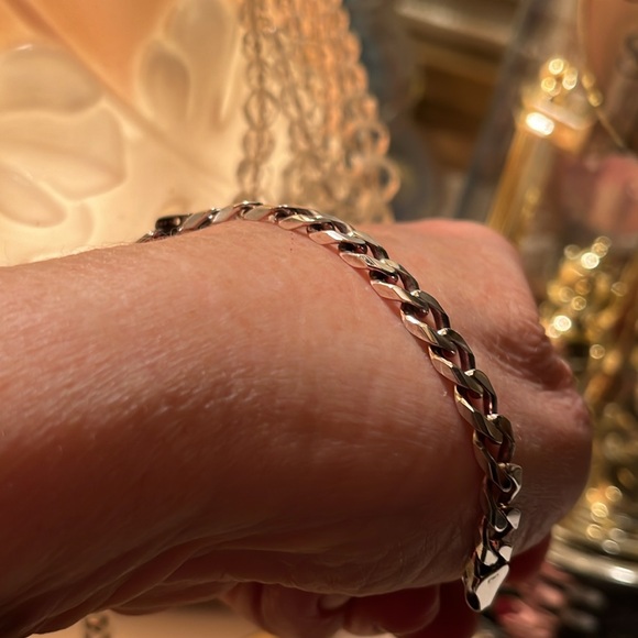 NWOT Italian Curb 925 Medical Bracelet - Picture 5 of 9